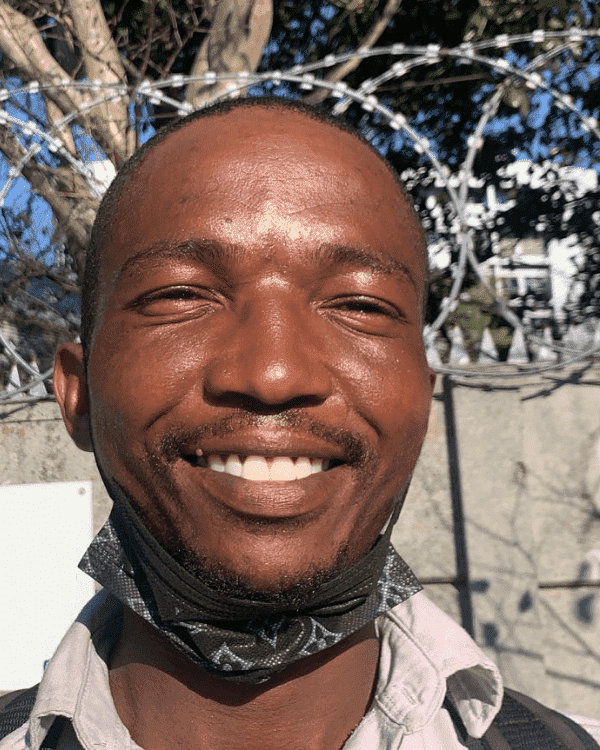 Non-Profit Organisation Secret Love Project's sticker seller, Odwa Ntlanganiso